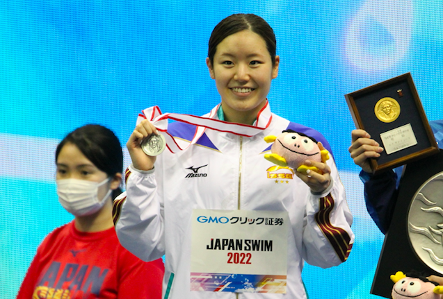 <p>女子200m平泳ぎの緒方選手</p>